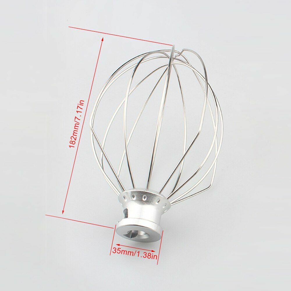 Wire Whip Stand Mixer fits K4K5 KP50 Whirlpool K5AWW KDM5 KG25H KPM5 KSM450 KSM5