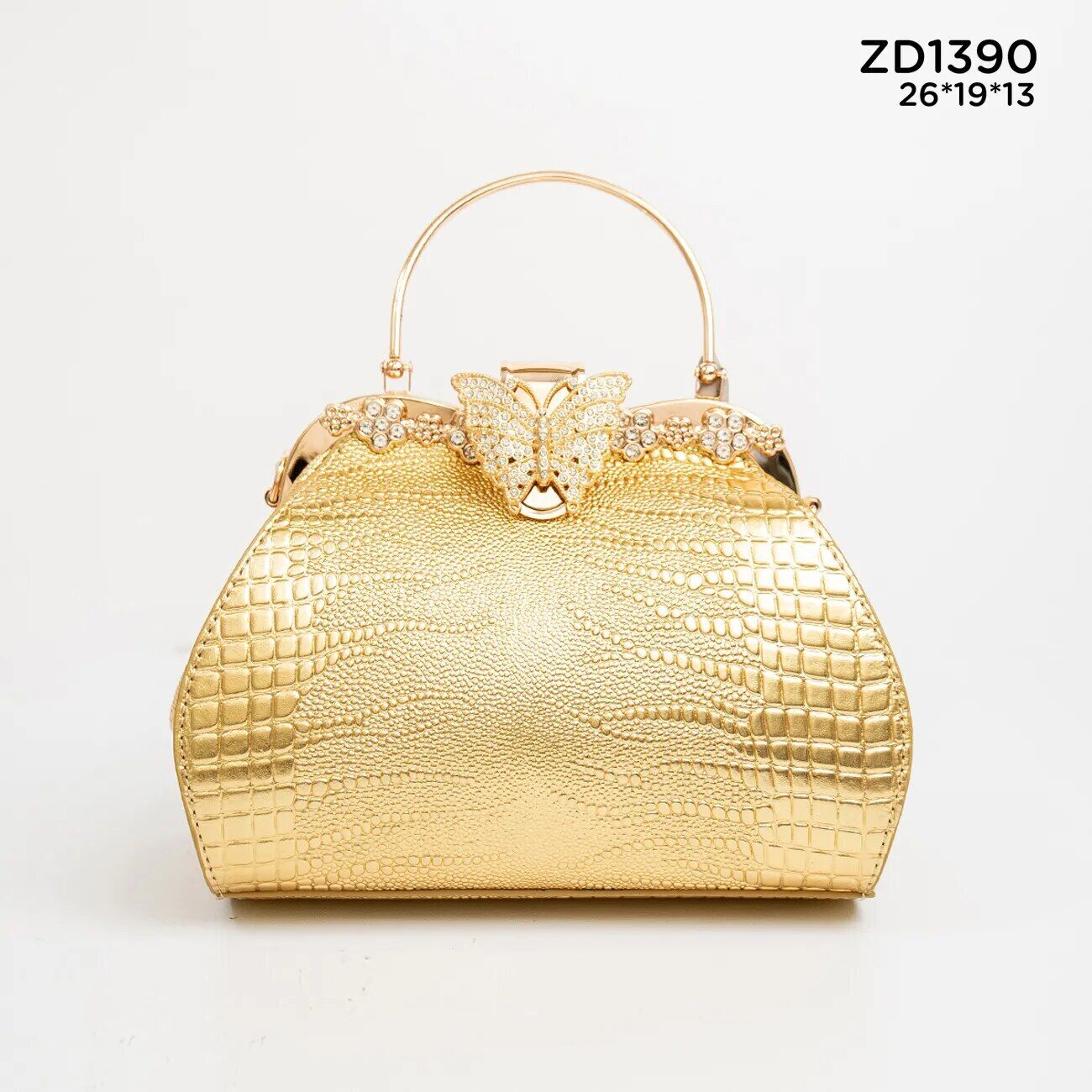 Trendy Banquet Evening Bag Metal Gold Wire Chain Ladies Dinner Bag