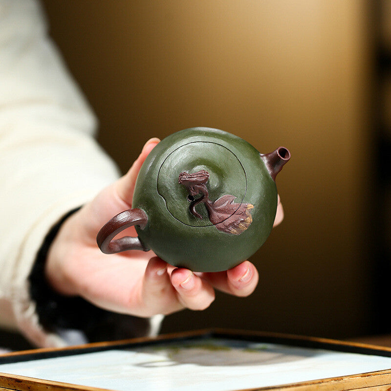 Full Handmade Tea Pot Ball Shaped Infuser Holes Yixing Zisha Teteras Antiguas
