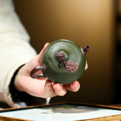 Full Handmade Tea Pot Ball Shaped Infuser Holes Yixing Zisha Teteras Antiguas