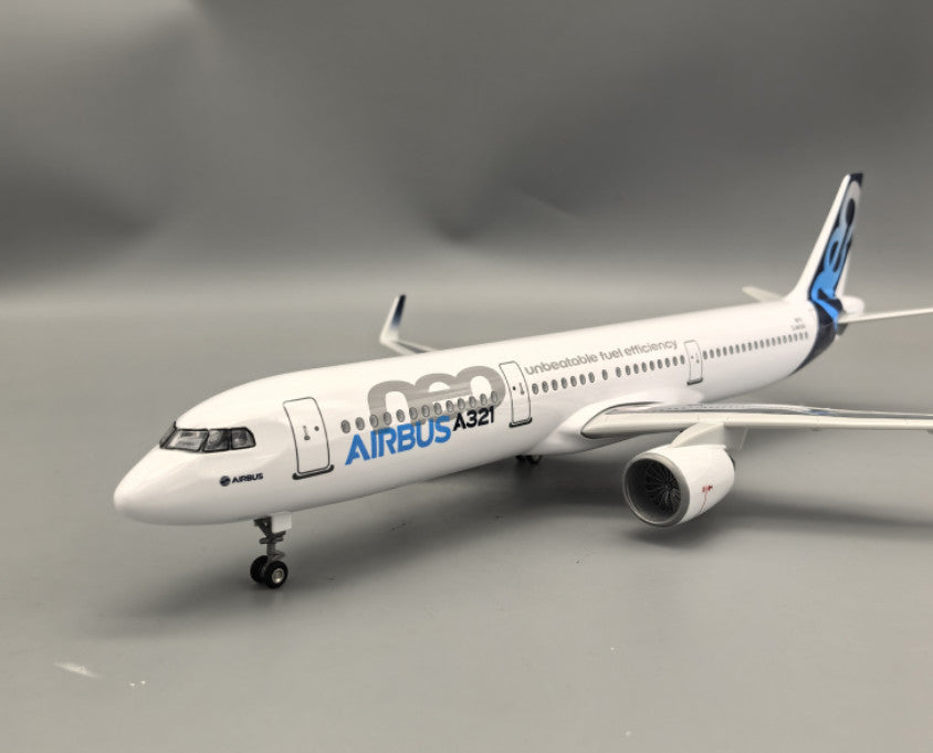 47CM 1:95 AIRBUS A321NEO Passenger Airplane Landing Gear Resin Aircraft Model