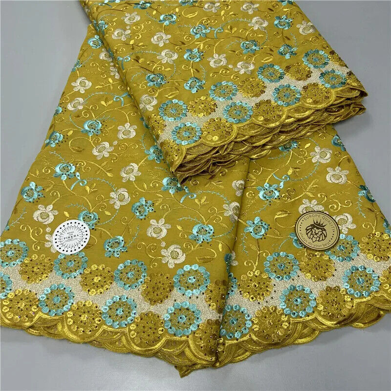 5 yard Swiss lace latest heavy beaded Embroidery 100% lace popular