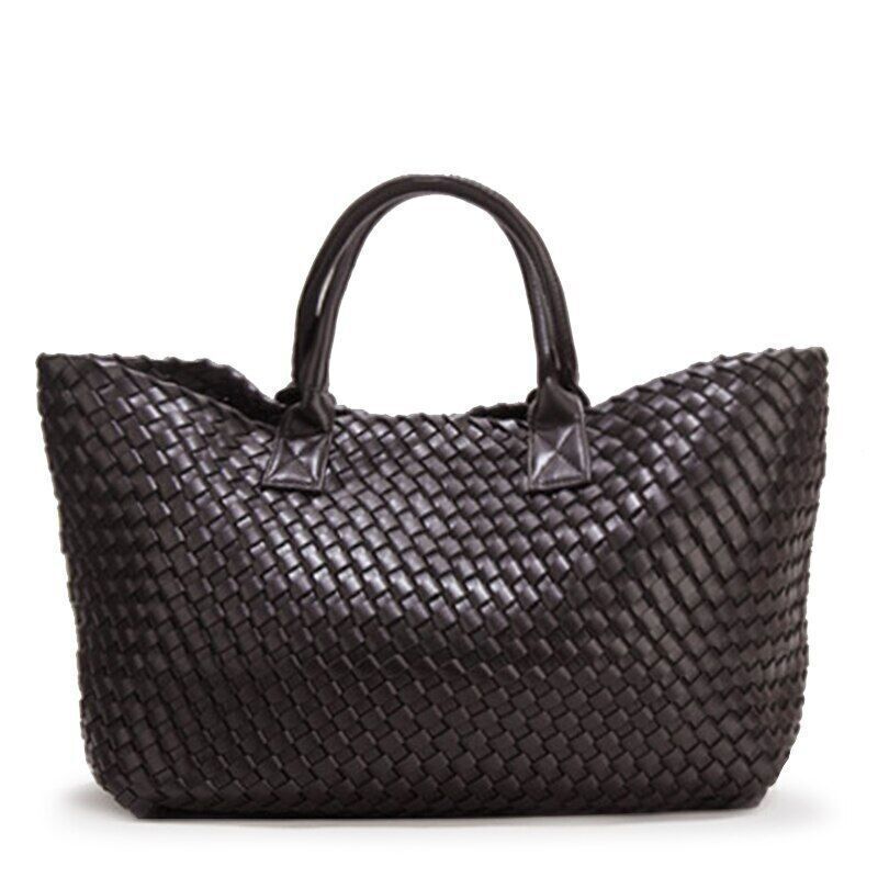Woven Handbags Women Weave Hand Shoulder Lady Shopping Basket Bag