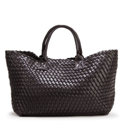 Woven Handbags Women Weave Hand Shoulder Lady Shopping Basket Bag