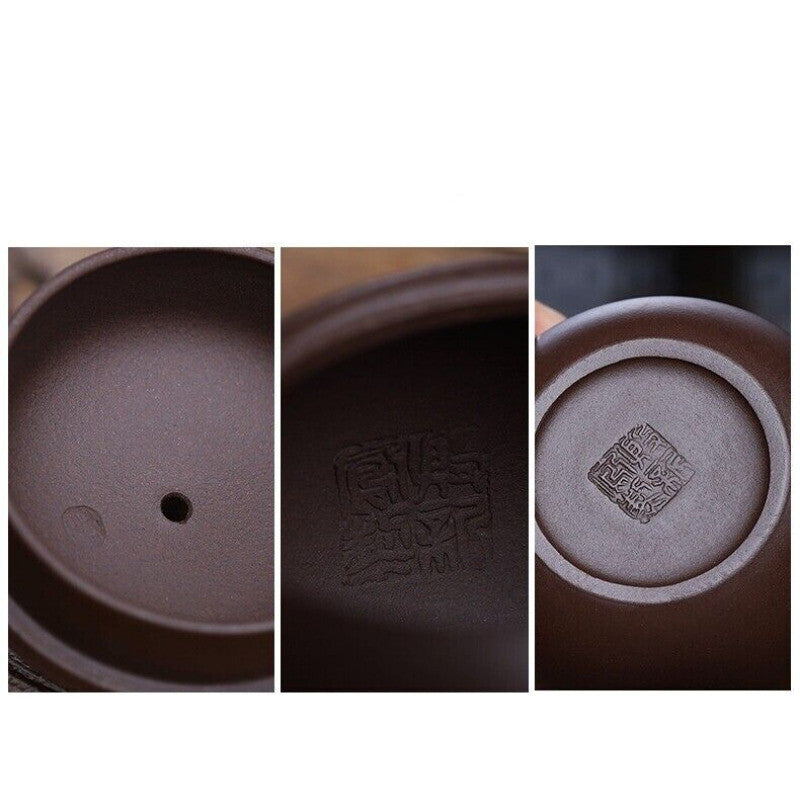 Xishi Pot Real Yixing Zisha Purple Clay Tea Pot Marked Ball Shaped Infuser Holes
