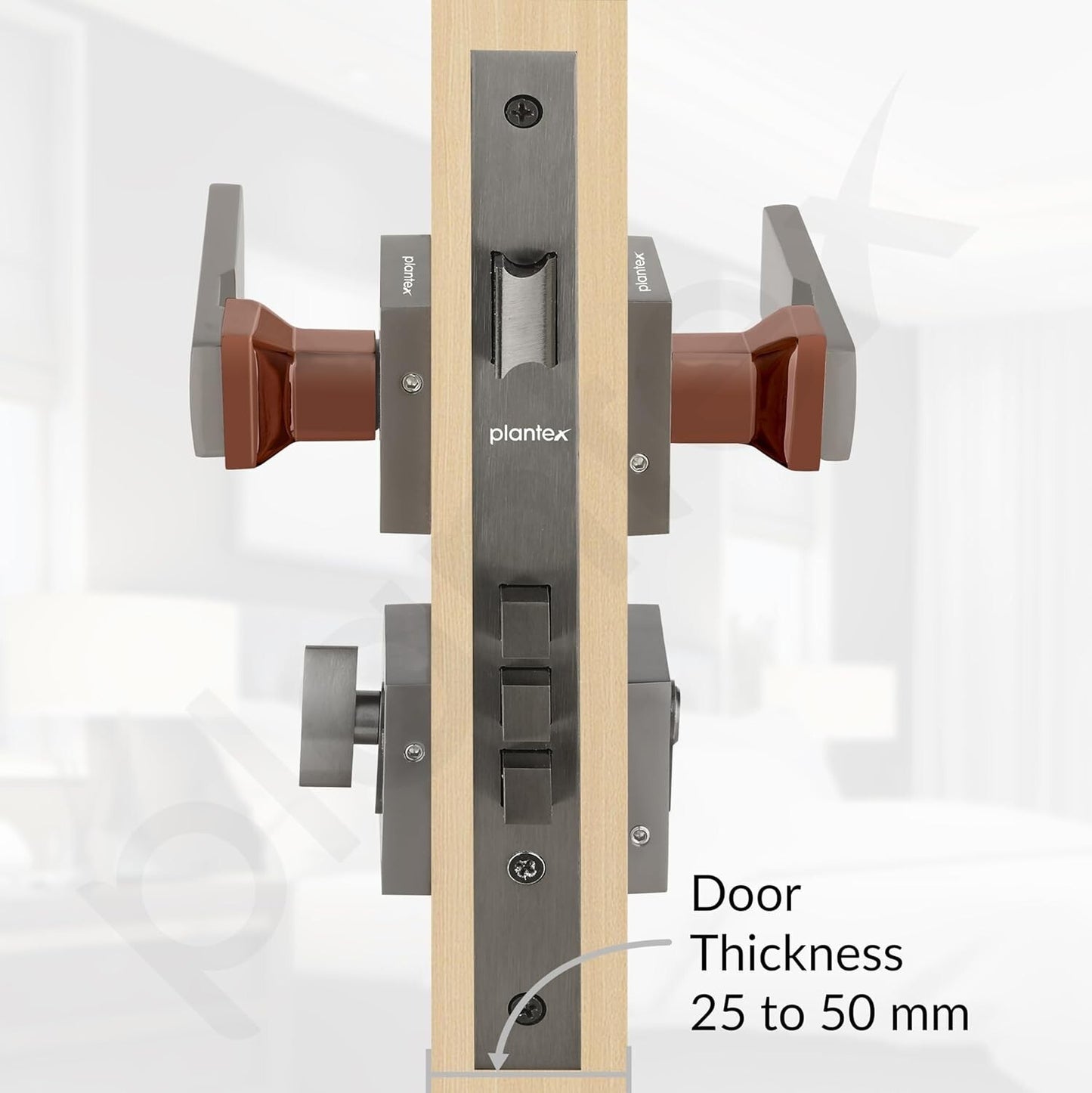 Heavy Duty Mortise Main Door Lock Set For Home With 3 Brass Keys