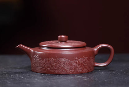 190cc chinese Yixing Handmade Zisha teapot Purple Clay ZhouPan Gongfu Tea Pot