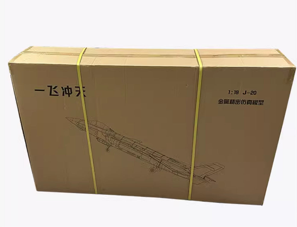 1:18 122CM CHINA J-20 Stealth Fighter Plane Army Diecast Military Aircraft Model