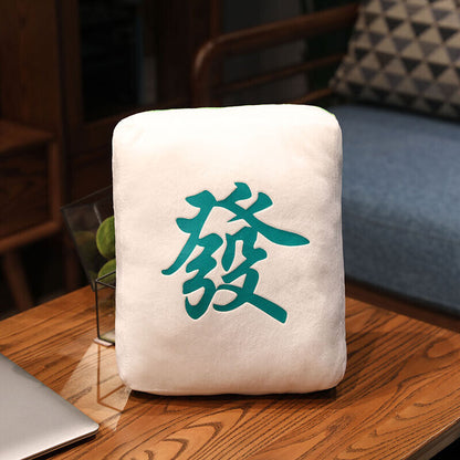 Creative Mahjong Pillow Cushion Chinese Plush Toy Pillow Sofa Backrest Gift NEW