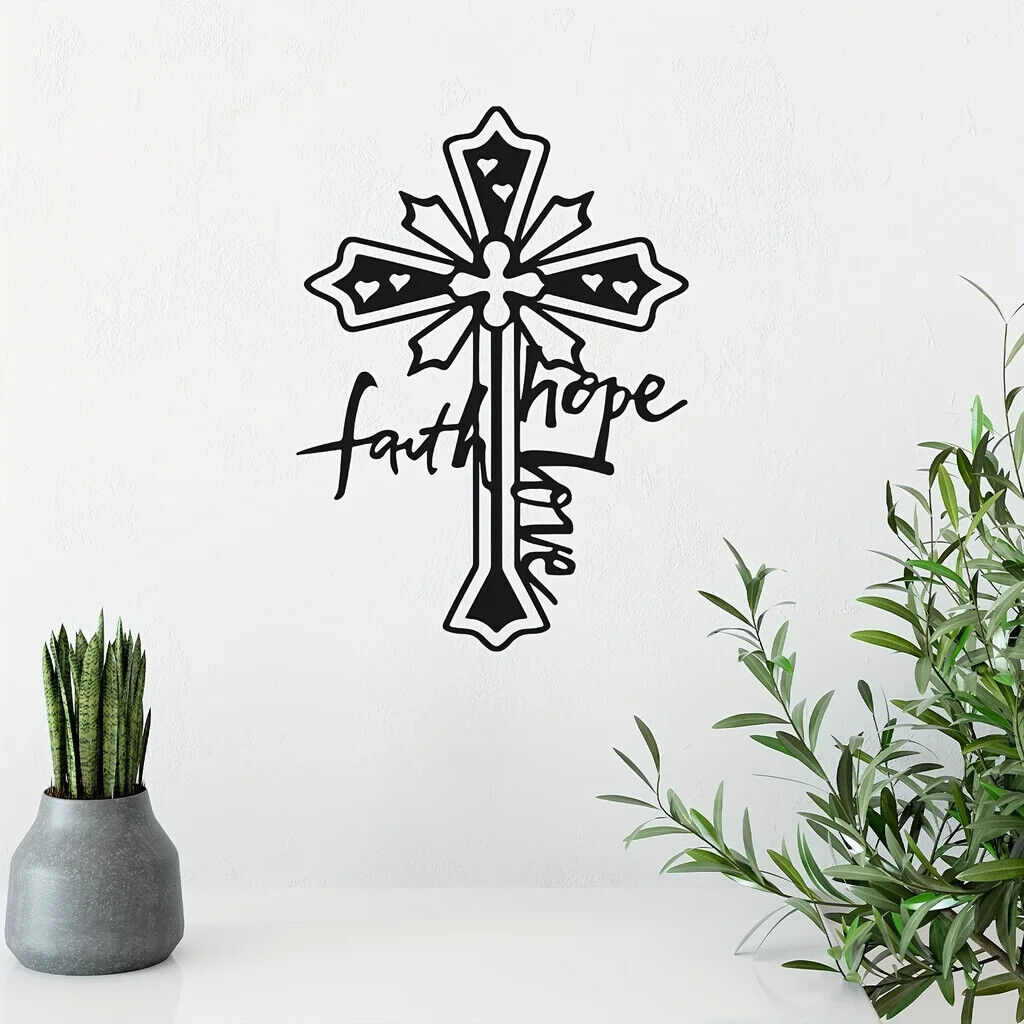Faith Hope Love Metal Wall Art Ornaments Collection Hanging Sign