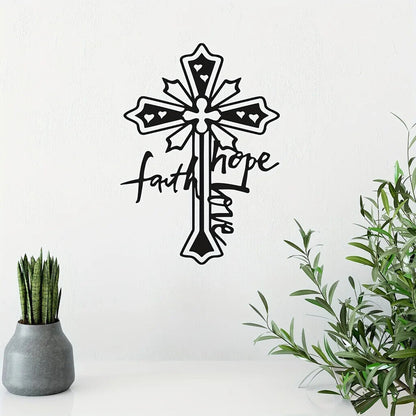 Faith Hope Love Metal Wall Art Ornaments Collection Hanging Sign