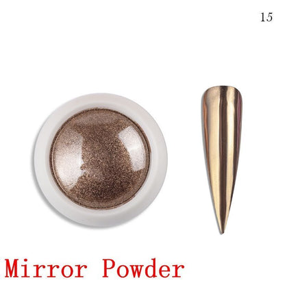 Nail Polish 8ml Jars Silver Gold Mirror Metallic Lacquer UV Gels Soak Off Paints