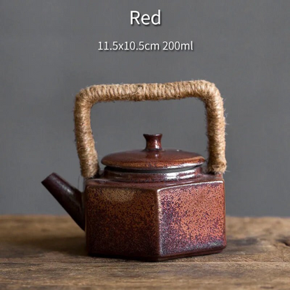 Ceramic Teapot Hexagon Pottery Tea Pot 200ml