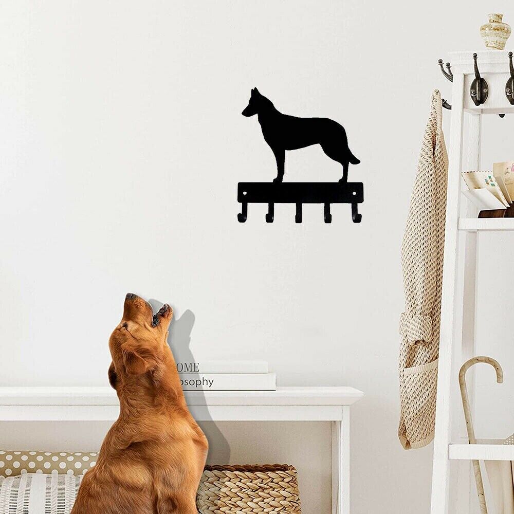 Belgian Malinois Dog - Key Rack Wall Mounted Hook Up Metal Ornaments Home