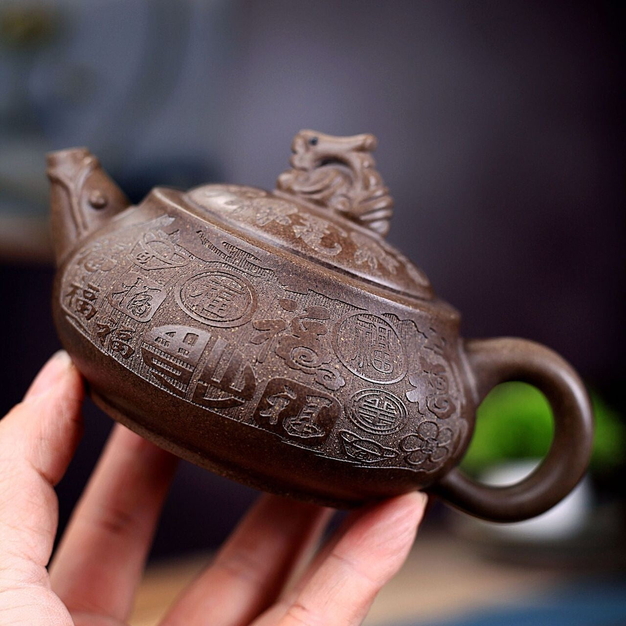 Chinese Tea Pot Handmade Master Pot Marked 7 Infuser Holes Original Ore Clay New