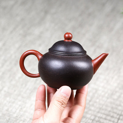 120ml Chinese Pottery Zisha Tea Pot Black Galaxy Clay Exquisite Two Color Teapot