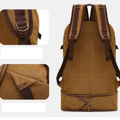 Large Canvas Bag 60 L Traveling Multi Functional Wear Resistant Durable Backpack