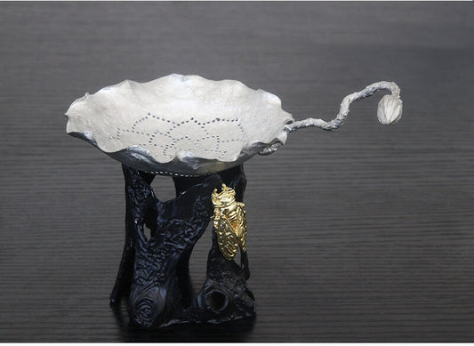 Metal Holder For Filter Net Tea Accessories Creative Animal Statue Stand Small