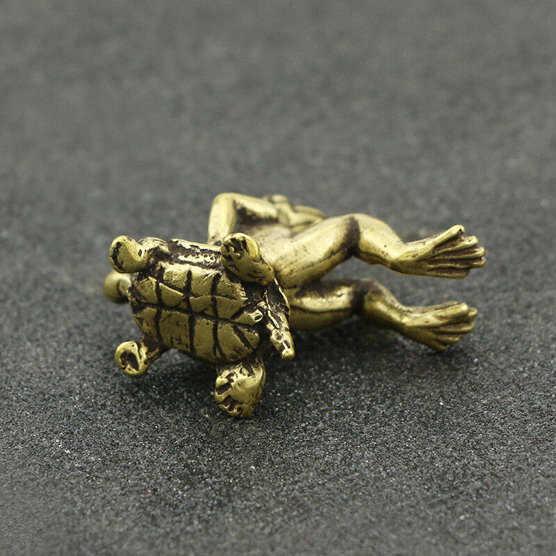 Antique Bronze Tortoise Frog Ornaments Tea Pet Incense Sticks Chinese Accessorie