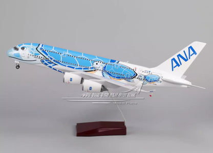 1:160 46CM ANA AIRBUS A380 Plane Airplane Landing Gear Resin Aircraft Model