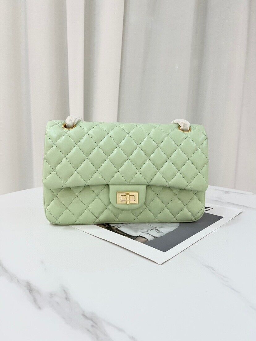 Timeless Women's Leather Tote Quilted Crossbody Shoulder Bag Flap Chain Bag