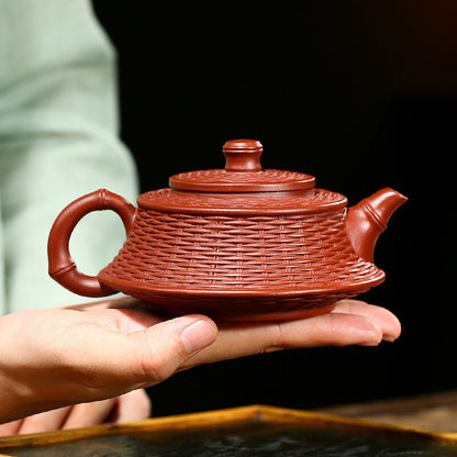 Handmade Tea Pot Original Ore Yixing Zisha Dahongpao Clay Marked Pot Engraved