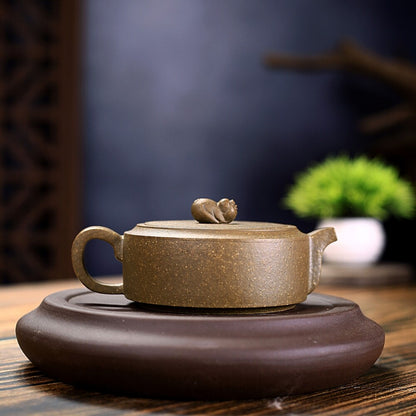 Real Yixing Zisha Tea Pot Marked 13 Infuser Holes Chinese Character Carved Pig