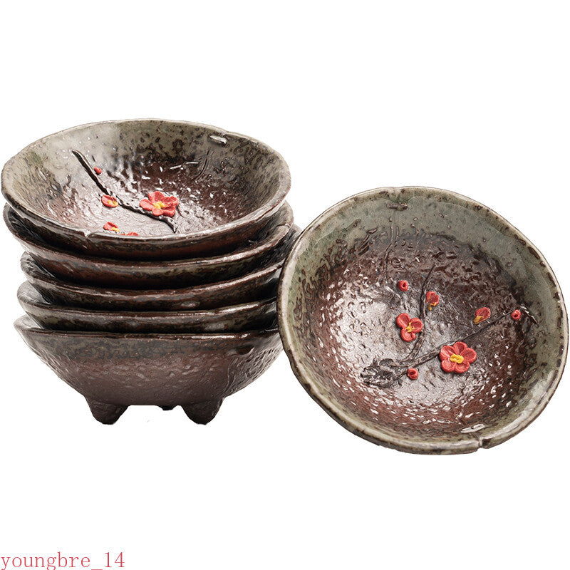 Handmade Plum Blossom Turtle Chinese Kiyomizu Firewood Tea Kiln-turned Ceramic