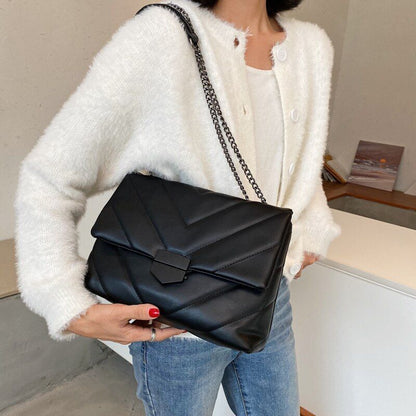 Crossbody Bag Fashion Shoulder Pouch Handbag Purses Handle 19.5*28*8 CM Leather