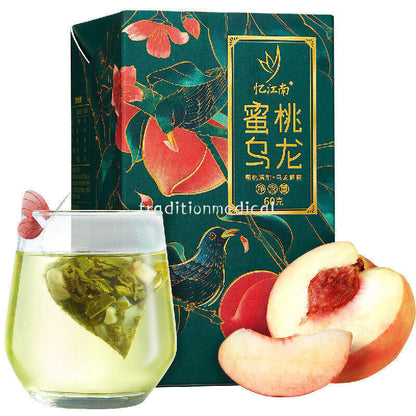 Chinese Herbal Tea Honey Peach Flavored 60g Oolong Tea Bag Triangle Bags Package