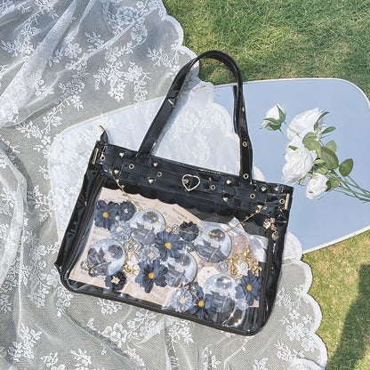 Synthetic Leather Bag Fashion Aesthetic Tote Purse 38*21*1.5 CM Shoulder Travel