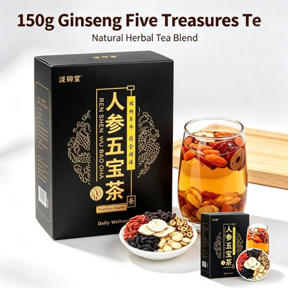 HelloYoung Ginseng Five Treasure Tea 150g Herbal Energy Drink for Men