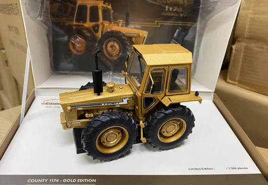 1:32 UH COUNTY 1174 Tractor Farm Vehicle Construction Machine Diecast Model Gold
