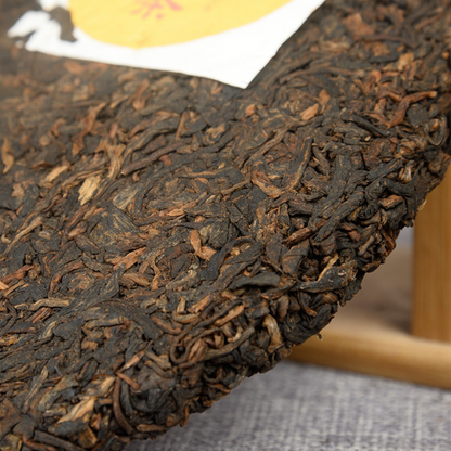 357g Organic Old Tree Tea Yunnan Pu-erh Ripe Tea Cake Big Golden Bud Mellow Tea