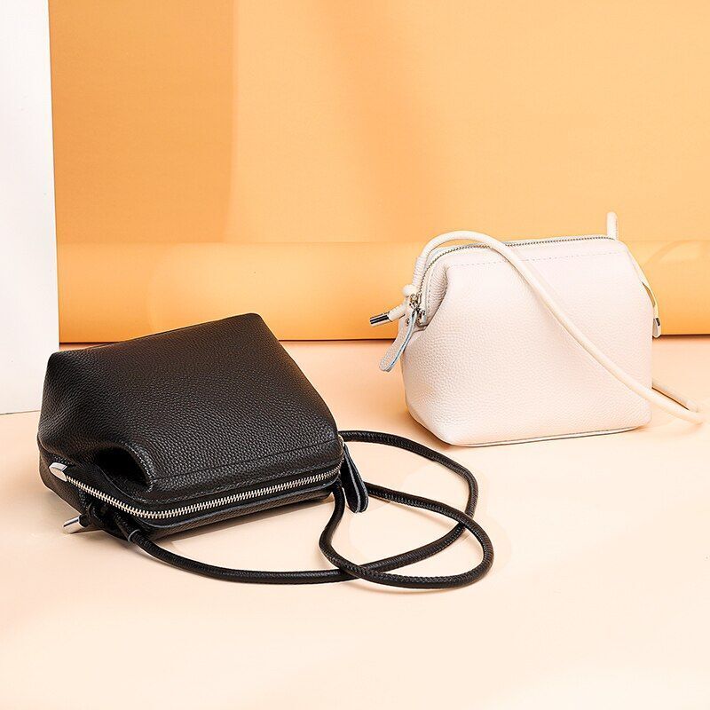 Leather Handbag High Quality Soft Cowhide Shoulder Bag Luxury Messenger Bags 1PC
