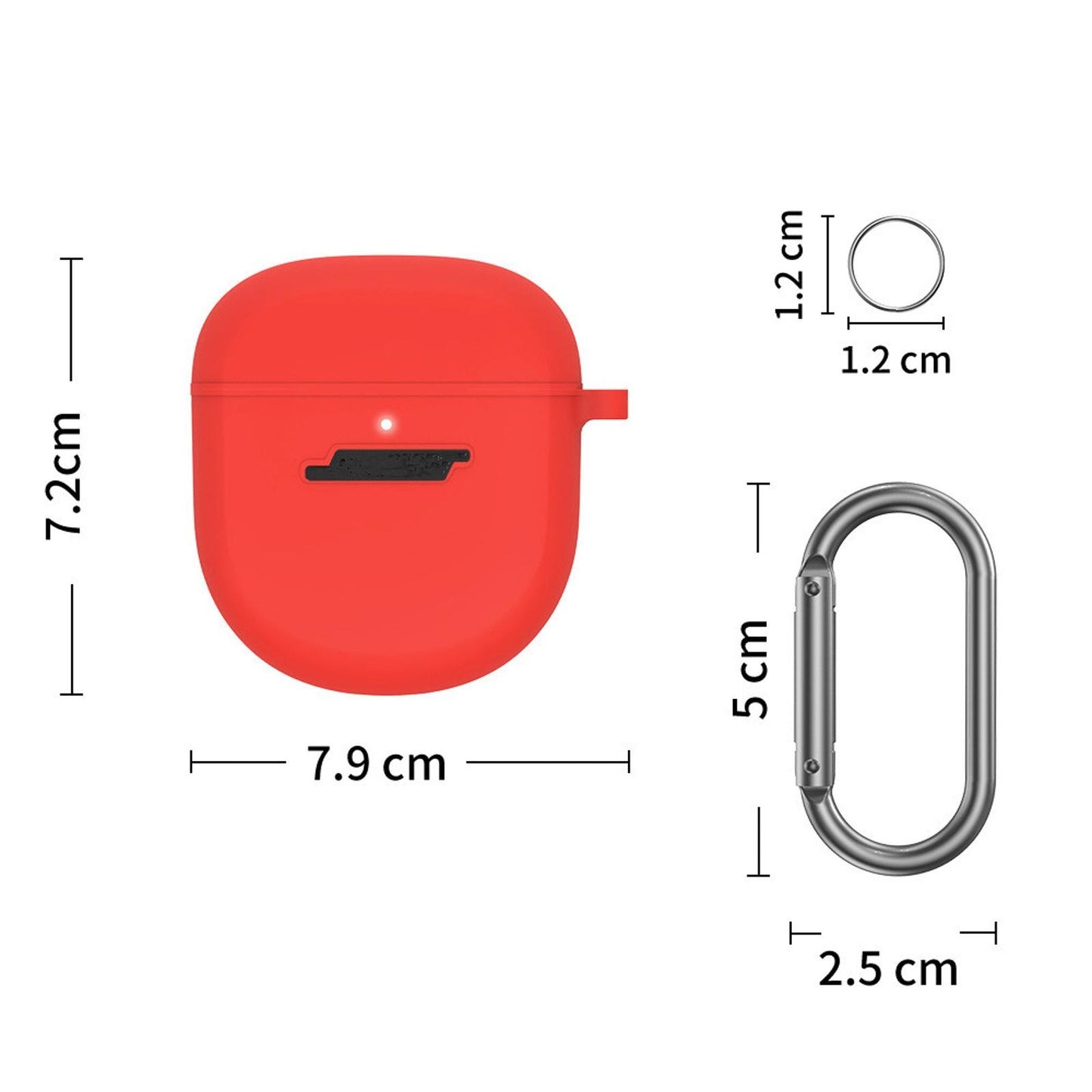 Red Silicone Cover Storage Case Skin For Bose QuietComfort Earbuds II t