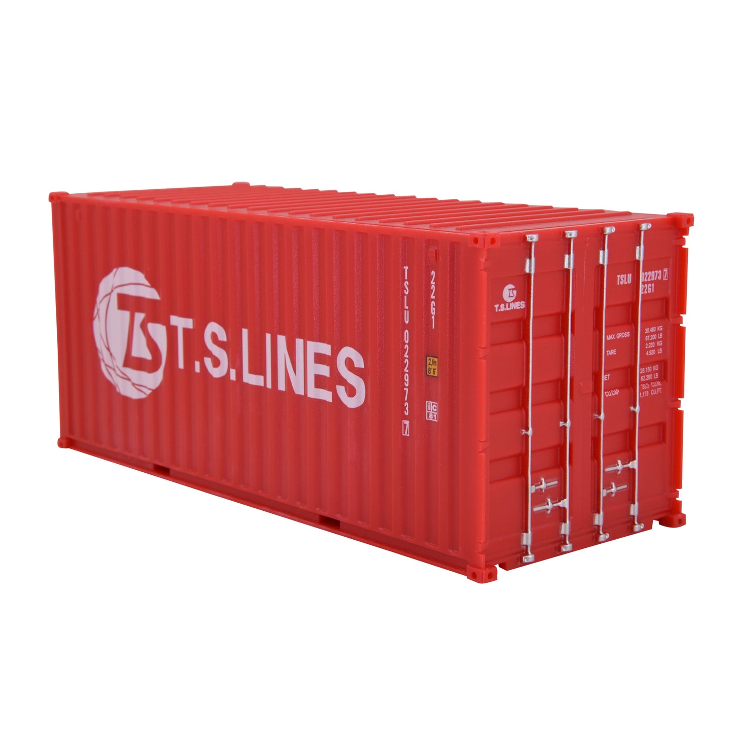 1:35 T.S.LINES 20GP Shipping Container Model Plastic Office Home Decorate Toy