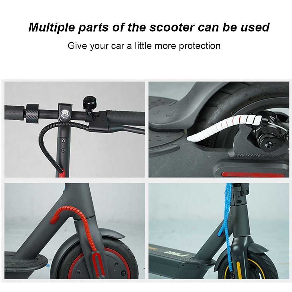 Electric Scooters Line Organizer Pipe Protection Spiral Wrap Winding Cable Wire