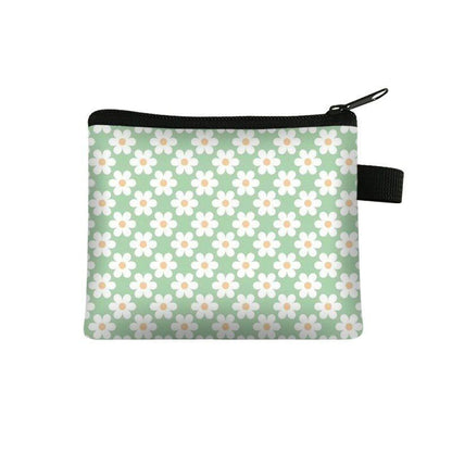 Floral Print 13.5*11 CM Cosmetic Bag Napkin Organizer Coin Card Lipstick Pouches