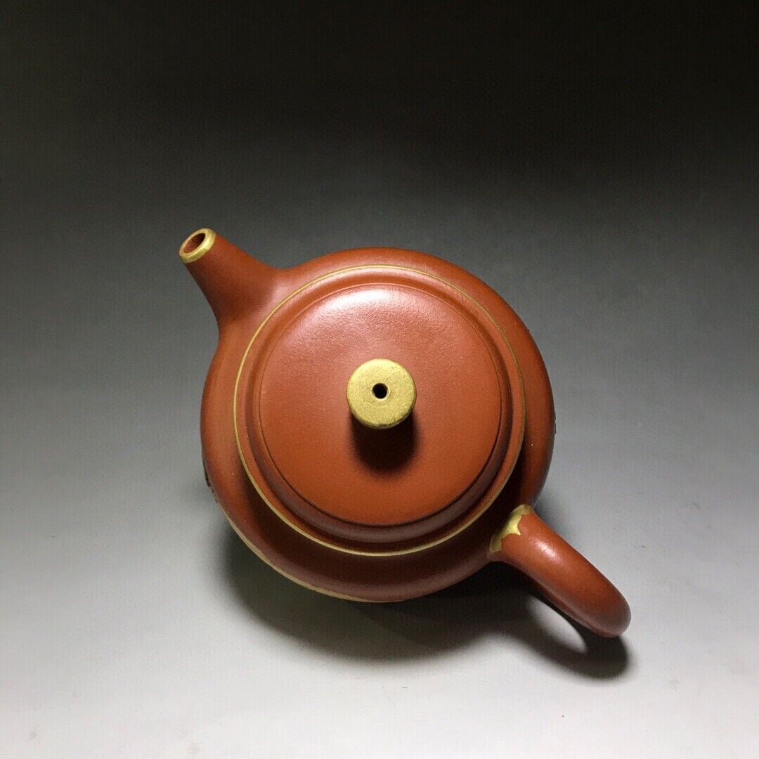 Chinese Yixing Zisha Clay Handmade Exquisite Teapot（德钟 底款：金鼎商标）