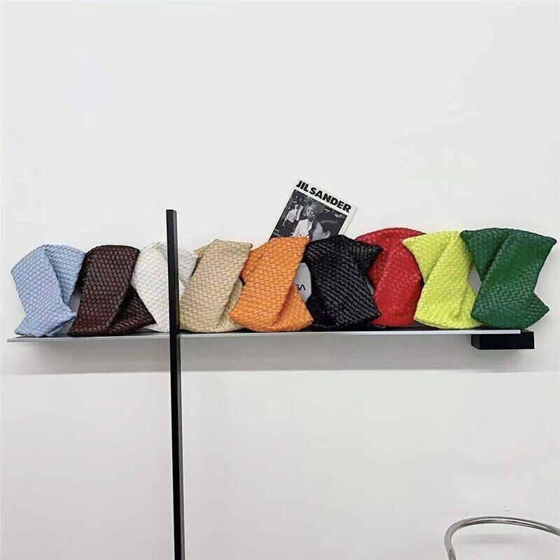 Tassel Clucth Bags Women Leather Woven Lady Handbags Bag Large Party Female
