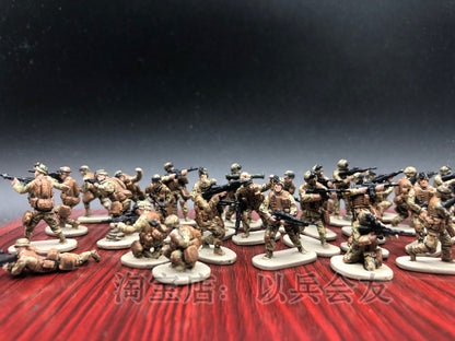 1/72 36Pcs Modern US ACU Camouflage Painted Soldier Model