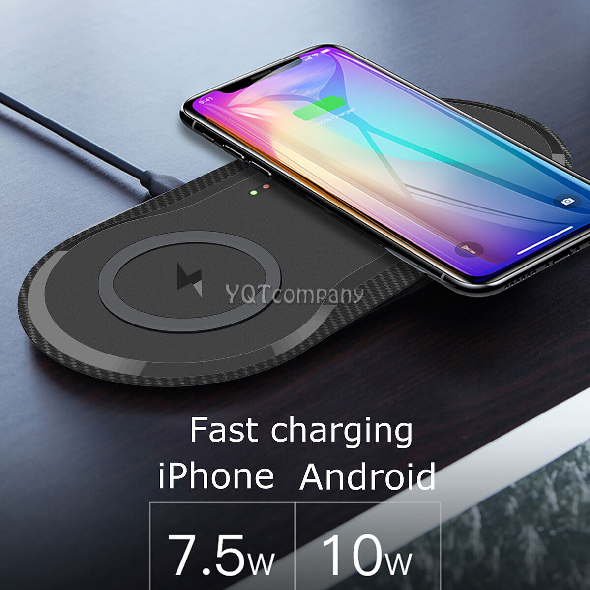 Dual Phones Charging Pad Wireless Charger For Apple iPhone 11 Pro Max / 11 Pro