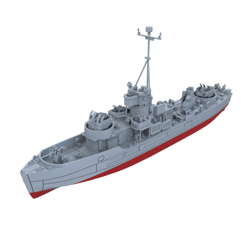 SSMODEL SSC1250764 1/1250 Military Model Kit USS Landing Craft Support LSM Mk3