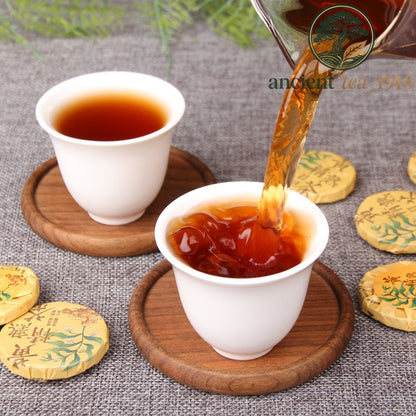 500g Rhizoma Polygonati Ripe Tea Xiaotuo Tea Cake Pu'er
