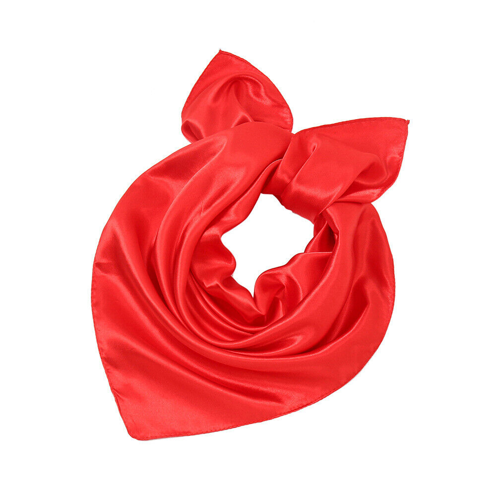 Silk Square Scarf 60cm Satin Neck Hair Tie Band Bag Ribbons Shawl Hijab 60*6