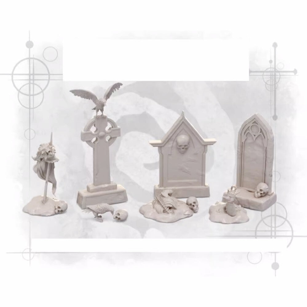 1:24 resin model kit Ancient Cemetery Tombstone unassembled unpainted