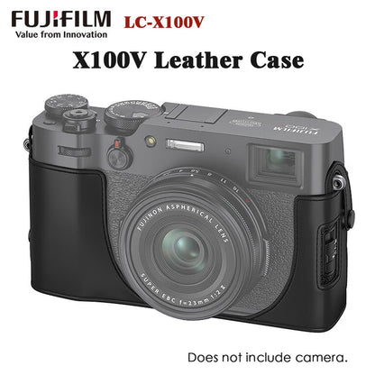 FUJIFILM X100V Leather Case (LC-X100V) for X100V – Black All-Leather