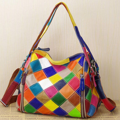 Designer Women'S Genuine Leather Multi-color (Random) Handbag Tote Shoulder Bags