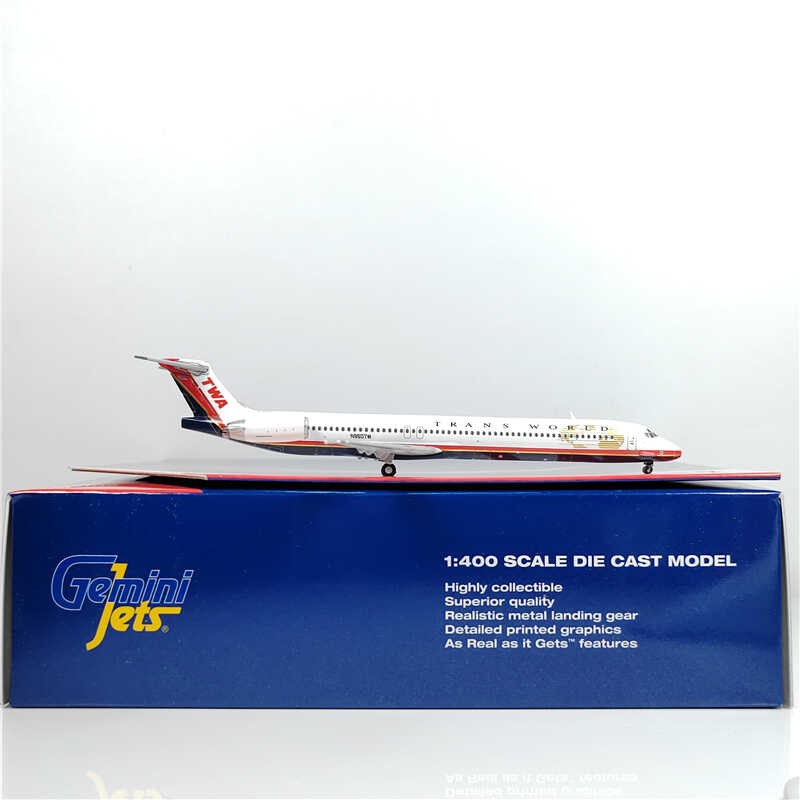 1:400 Geminijets TWA McDonnell Douglas MD-80 Passenger Airplane Diecast Model